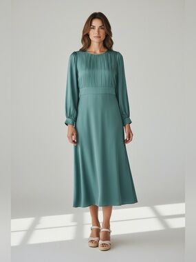 SHEIN | Dresses | Shein Green Long Sleeve Dress Size 4xl | Poshmark